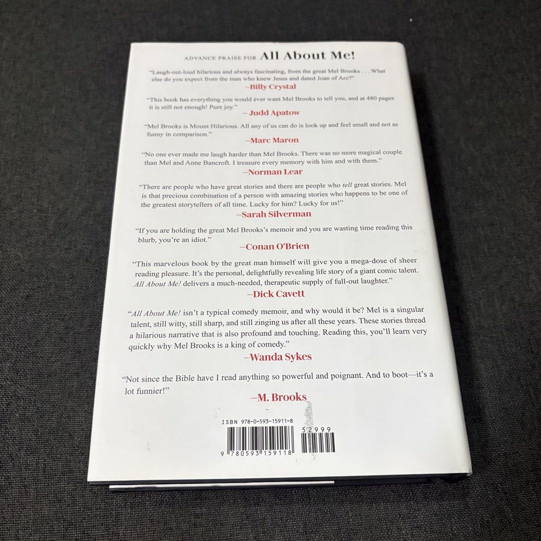 All About Me by Mel Brooks (Category: Storybooks) located in Imus. Submitted by declutter201 (Listing ID 1470724359, Image 2). Description: Price: P250 Prio payo Location: Imus, Cavite MOP: BDO, Gcash, Maya, GoTyme MOD: GGX, J&T, SDD RFS: Decluttering You can message me for more details.
