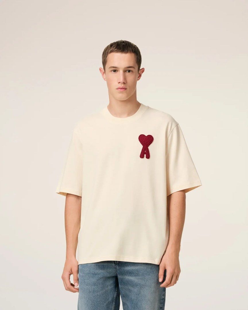 AMI PARIS (Category: Tshirts & Polo Shirts ) located in Quezon City. Submitted by generalmerchandiseph (Listing ID 1470733030, Image 2). Description: - AMI PARIS “AMI DE COEUR-PATCH - EMBROIDERED BIG HEART LOGO - BEIGE/NATURAL/EARTH TONE COLORWAY - 22W X 28L DIMENSIONS LARGE MENS - BRANDNEW DEADSTOCK CONDITION - HONGKONG / JAPAN SOURCE ✈️ - WASHED AND READY TO WEAR 🫧.