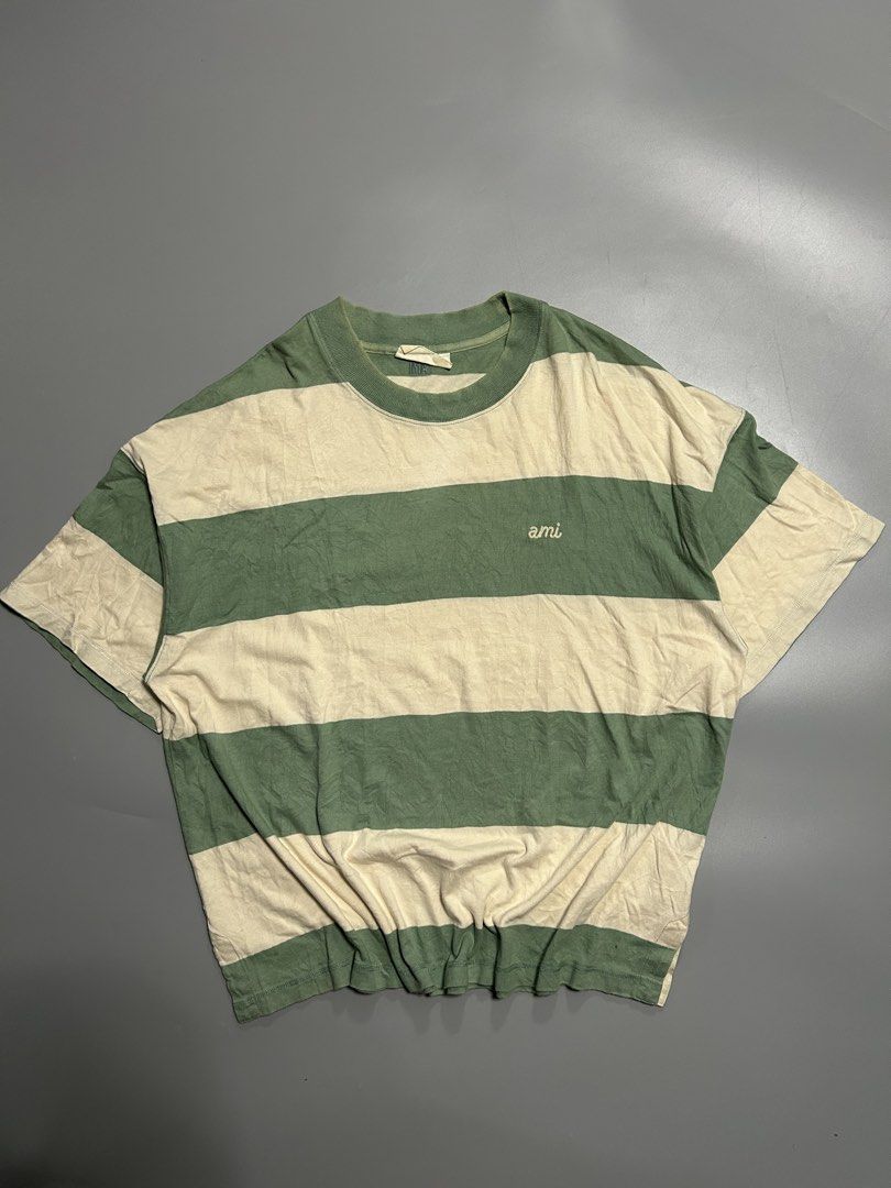 AMI SS21 stripe shirt (authentic ) (Category: Luxury Apparel) located in Trece Martires City. Submitted by flip_flips (Listing ID 1470697382, Image 1). Description: AMI SS21 stripe shirt (authentic ) -Large on tag -Dimes: boxy fit 24.5 width 28 length -Excellent condition -9.5/10 color rate -issue: none.