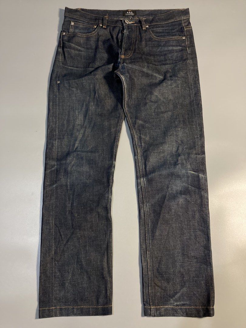 A.P.C Petit Standard Selvedge Jeans (Category: Luxury Apparel) located in Malaybalay. Submitted by spl3ndd_artifacts (Listing ID 1470738356, Image 1). Description: Waist 32 Length 38 Rise 9.5 Thighs 11.5 Hem 7.