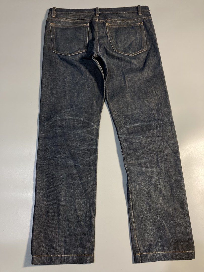 A.P.C Petit Standard Selvedge Jeans (Category: Luxury Apparel) located in Malaybalay. Submitted by spl3ndd_artifacts (Listing ID 1470738356, Image 2). Description: Waist 32 Length 38 Rise 9.5 Thighs 11.5 Hem 7.