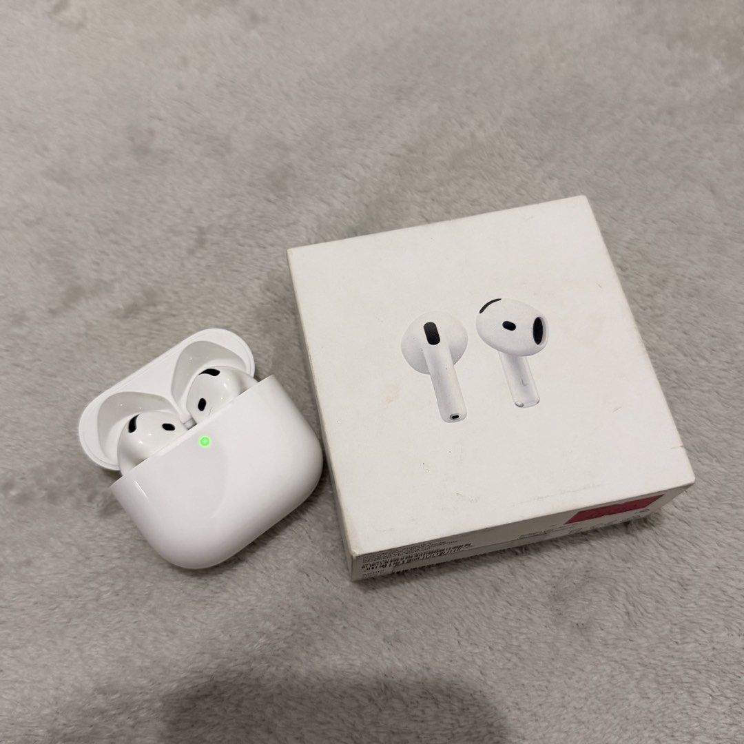 Apple AirPods 4 (Category: Headphones & Headsets) located in Manila. Submitted by zealwater-3cca (Listing ID 1470652948, Image 1). Description: For Sale: Airpods 4 (Not ANC) -PHP 6800 - With Box -Bought in Power Mac Center Ayala Circuit Mall Last 2025 -No Issue -Slight scratches on the case due to use of hard case (not noticeable if there is case) - Price negotiable.