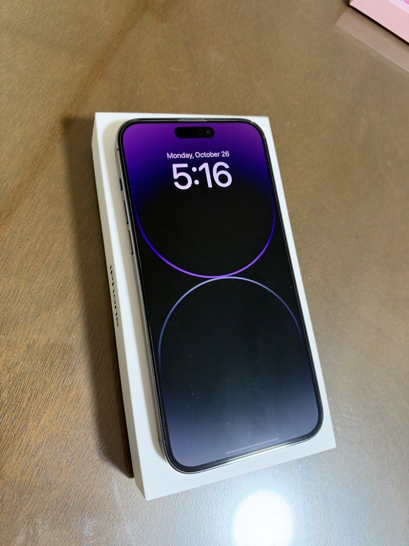 Apple iPhone 14 Pro Max 256gb Deep Purple (Category: iPhone 14 Series) located in Quezon City. Submitted by bhiibang (Listing ID 1470731814, Image 2). Description: iphone 14 pro max 256gb deep purple - HK Variant (2 physical sim card) - no issues or history of repair - with spigen tempered glass - with lens protector since day 1 (removed already para you can check the camera - with free cases in good condition lahat,almost new pa (caseaholic, wal