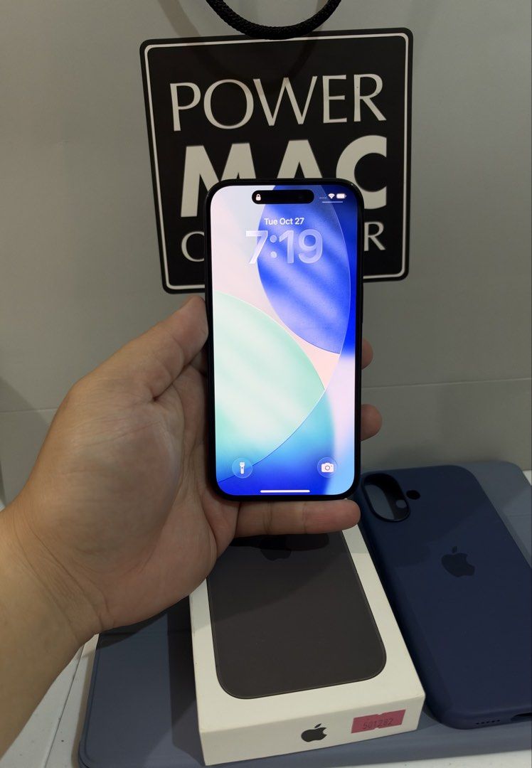 Apple Iphone 16 128gb Black (Category: iPhone 16 Series) located in Quezon City. Submitted by helloqicks (Listing ID 1470695094, Image 2). Description: APPLE IPHONE 16 - 128gb Black - Smooth 99% , protected with casing since day 1 - 89% battery health - No issues - Bought from Powermac - With Box, ejector pin and Original Powermac Silicone Case - Selling for 33,000, slightly negotiable - RFS: Upgrade Location: MOA Area, Pasay City .