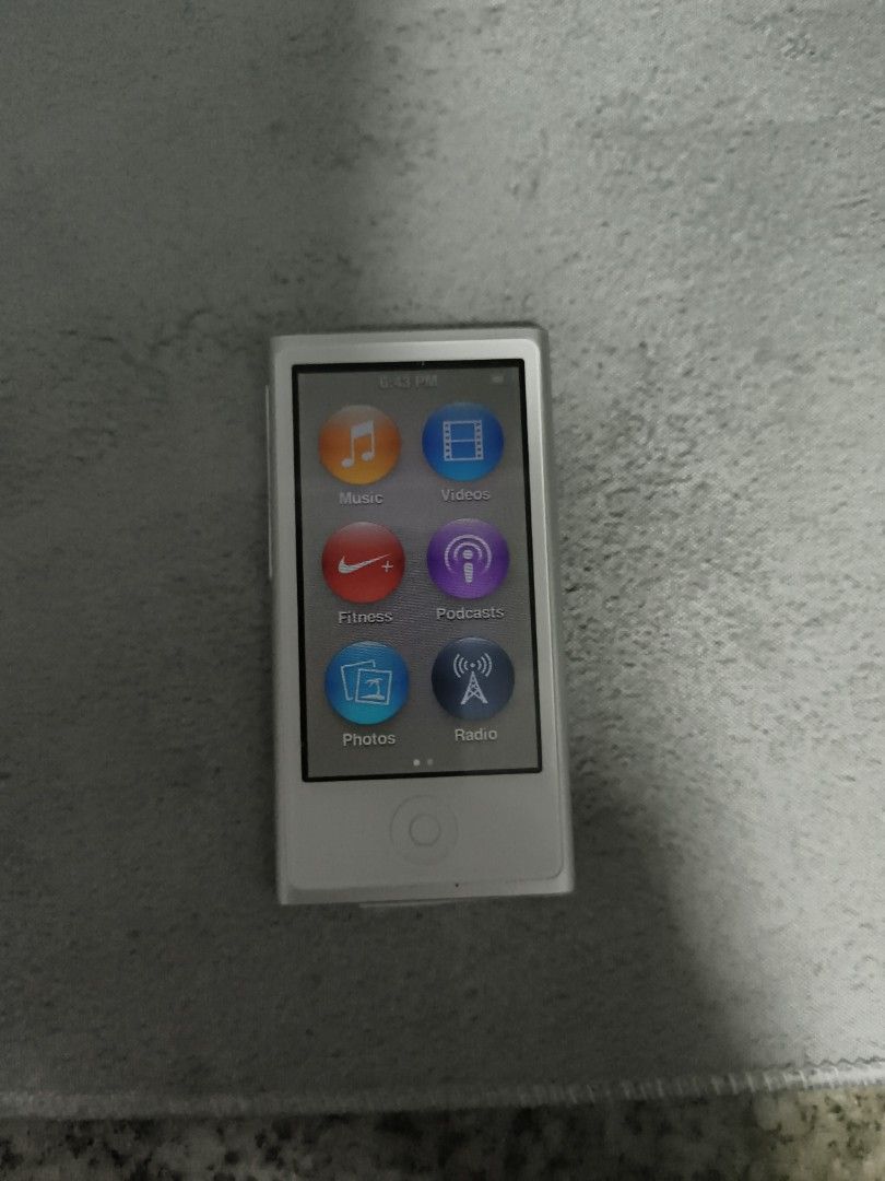 Apple iPod Nano 7th Generation Silver (Category: Portable Music Players) located in Manila. Submitted by turtleturt90052 (Listing ID 1470657409, Image 1). Description: Selling my Ipod 7th gen battery was replaced a few years ago so no battery problems -------------------------------------- HONEST KNOWN ISSUES Back part covering the bluetooth receptor is not sticking to it anymore (Slide 8) Part covering the screen is sticking out (Slide 6) Often 