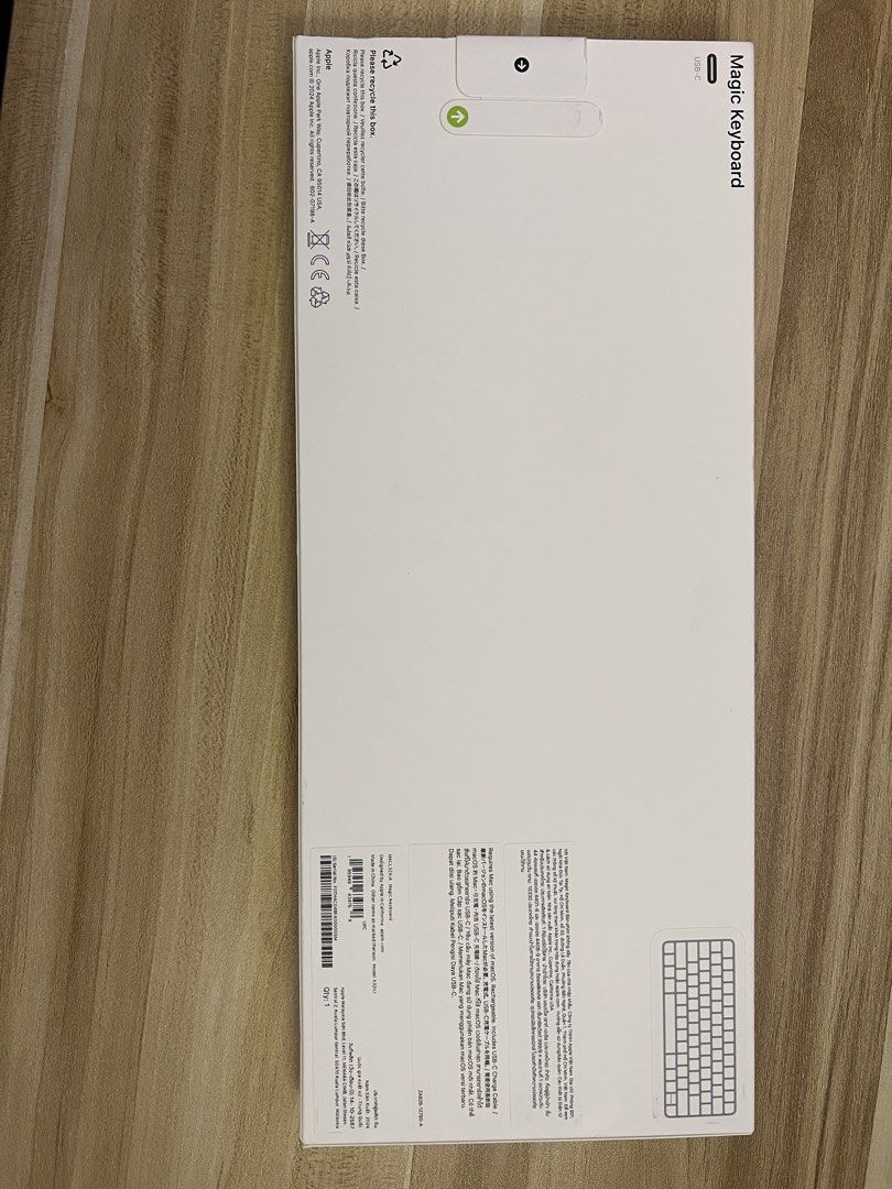 Apple Magic Keyboard USB-C - Brand New (Category: Computer Keyboard) located in Paranaque City. Submitted by closetcore (Listing ID 1470692217, Image 3). Description: - Brand: Apple - Model: Magic Keyboard with USB-C port - Layout: US English - Condition: Brand new, unopened box, factory-sealed with pull tabs intact - Color: White - Inclusions: Original packaging and cable - unopened.