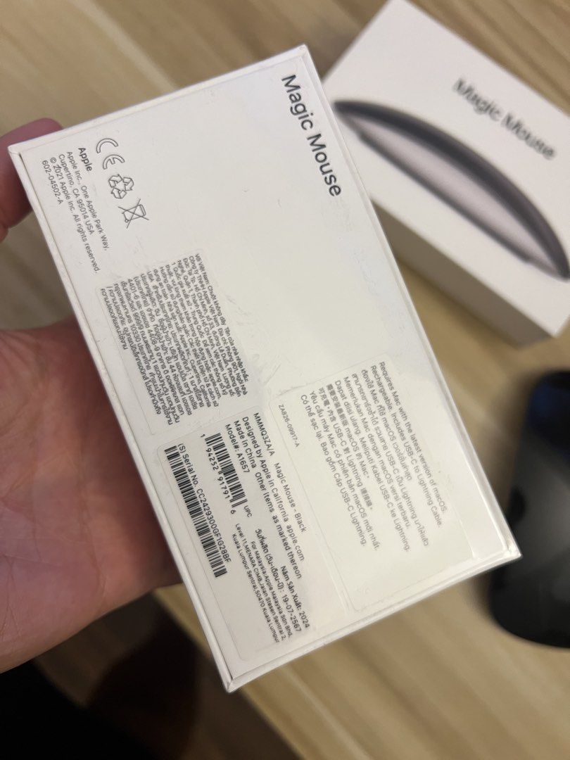 Apple Magic Mouse Black - Brand New (Category: Mouse & Mousepads) located in Paranaque City. Submitted by closetcore (Listing ID 1470692390, Image 3). Description: - Model: Apple Magic Mouse A1657 (Black) - Condition: Brand new, unopened in original retail packaging - Compatibility: Works seamlessly with Mac on the latest macOS version - Design: Sleek, modern aesthetic that elevates any desktop setup - Power: Rechargeable with included USB-C to L
