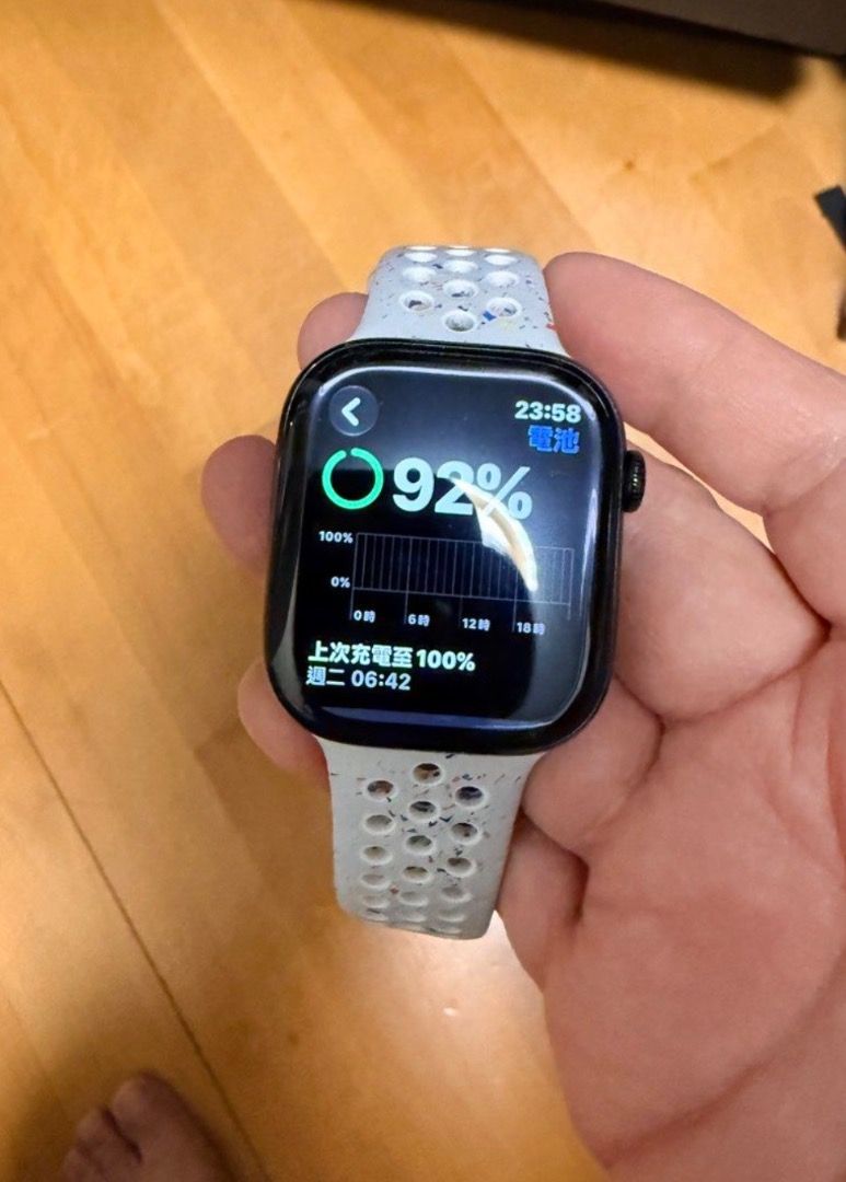 Apple Watch Series 10 GPS (46mm) （分類：智能穿戴裝置及智能手錶）位於 Hong Kong。 由 bear778866 提交（商品編號 1470694246，圖片 2）。簡介： Apple Watch 10 連Nike 錶帶 充電 。
