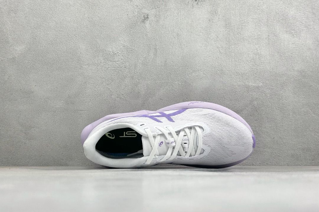 Asics Magic Speed 4 White Purple Mesh Racing Running Sneakers, Men's ...