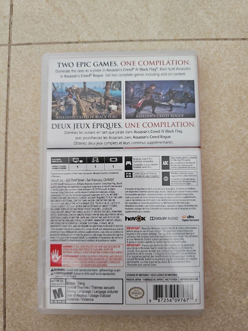 Assassin's Creed The Rebel Collection Nintendo Switch, Video Gaming ...
