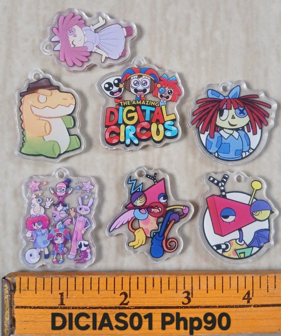 ASSORTED ACRYLIC CHARMS BY SET (Category: Handmade Craft) located in Cavite. Submitted by jiearah.online.shop (Listing ID 1470618141, Image 2). Description: ASSORTED ACRYLIC CHARMS SET Selling as is. ACTUAL ITEM ON PHOTO. Price indicated on each photo. PER SET PO,NOT PER PIECE. Kung ano po ang nasa photo,yun po ang magkakasama. Anime and Character Design : Attack On Titan, Bungo Stray Dogs, Miku, JJK Gojo, Frieren, Enhypen, Digital Circus, Sylvan