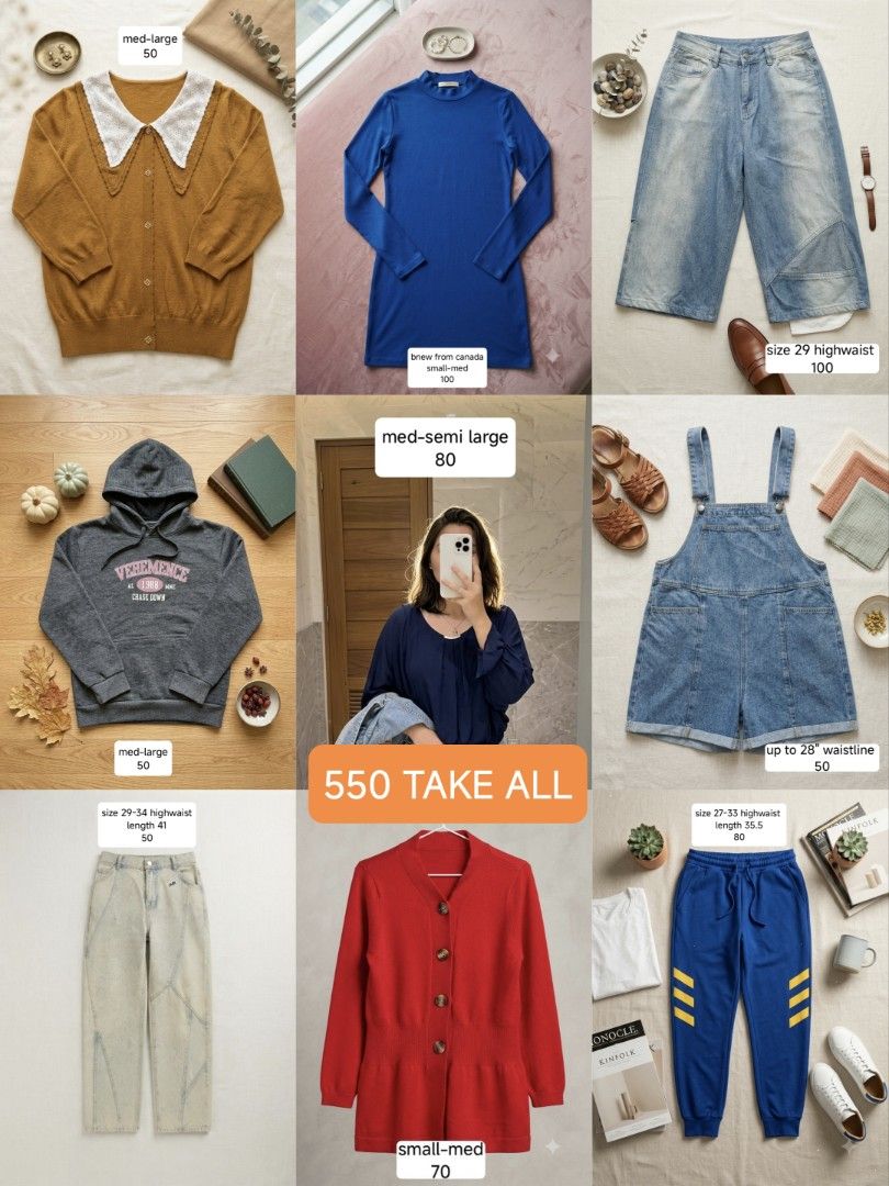 Assorted bundle for women| size medium to large (Category: Others Tops) located in Las Pinas. Submitted by dnbrbnt (Listing ID 1470635210, Image 1). Description: 550 firm price na po sana also available for individual retail purchase—please scroll down to check the listings.