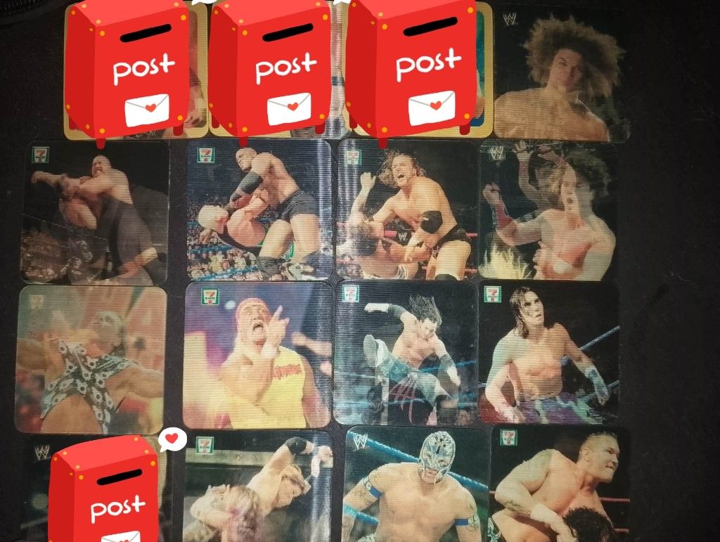 Assorted characters (Category: Raw Singles) located in Cavite. Submitted by emilgarcia09 (Listing ID 1470623951, Image 2). Description: WWE Slam Cards 40 Each Minimum of 3 per purchase .