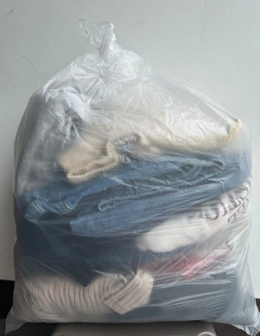 Assorted Clothes (Bundle) (Category: Blouses) located in Makati City. Submitted by philosofia (Listing ID 1470635120, Image 1). Description: -Bundle/Assorted preloved clothes (Take-all). -Includes denim jeans, dress, coords, tops, swimsuits, sweater Take-all only. No individual photos since the clothes are already packed together. Free to take all. Location: Bangkal, Makati Delivery only via Lalamove, Grabexpress, or Angkas Padala. TAKER will boo
