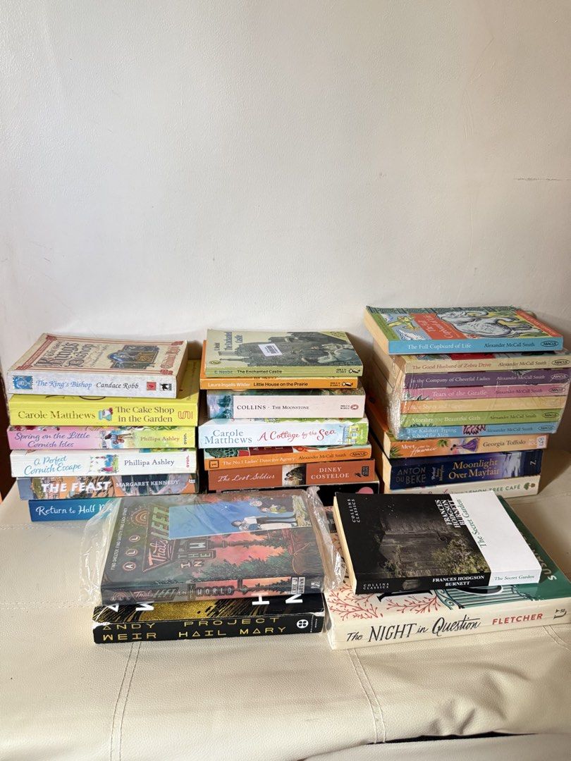 Assorted Fiction and Non-Fiction Paperbacks and Hardcovers Bundle (Category: Storybooks) located in Zamboanga. Submitted by nini_0423 (Listing ID 1470561229, Image 1). Description: TAKE ALL FOR ONLY 1500 WITH FREE SF ✨ - Large bundle of books across various genres and authors - Featured titles: Project Hail Mary, The Secret Garden, The Full Cupboard of Life - Includes novels by Alexander McCall Smith, Carole Matthews, and Phillipa Ashley - Variou