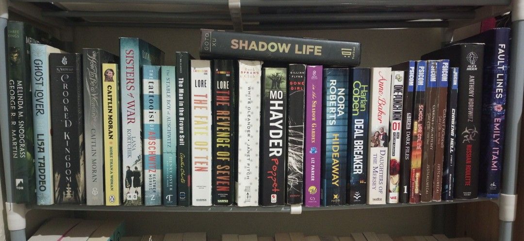 Assorted Fiction and Non-Fiction Paperbacks and Hardcovers (Category: Storybooks) located in Baguio. Submitted by pmv124 (Listing ID 1470647263, Image 1). Description: Books for sale Rfs: decluttering, finished reading Prices negotiable if buying 3 or more • Russian Roulette by Anthony Horowitz: 300 HB w/diy sprayed edges • Sisters of War by Lana Kortchik: 250 • The Stable Boy of Auschwitz by Henry Oster: 200 • The Tattooist of Auschwitz by Heath
