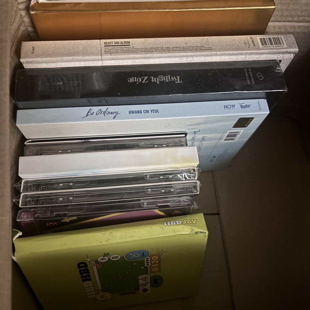 Assorted K-pop Albums Set (Category: K-Wave Merchandise) located in Quezon City. Submitted by lee.selection (Listing ID 1470709960, Image 1). Description: Assorted K-pop Albums Set Official Wysiwyg As is may nahalo na jpop and acrylic, as is 200php set.