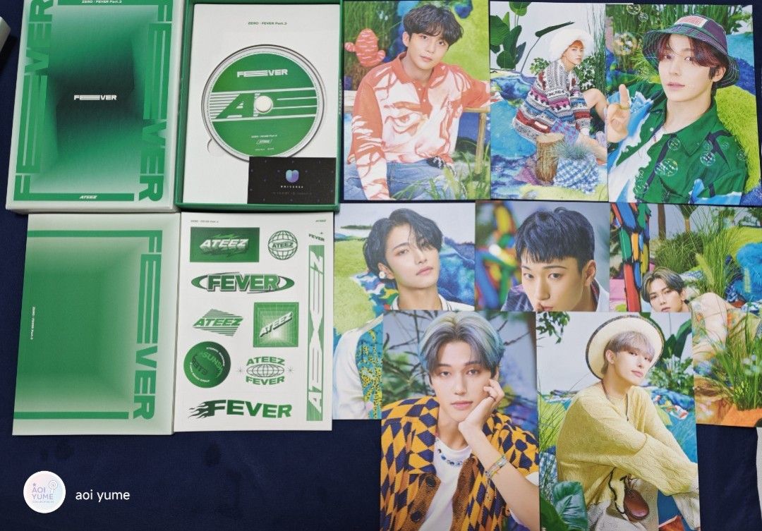 ATEEZ ZERO : FEVER Part.3 Album (Category: K-Wave Merchandise) located in Dasmarinas. Submitted by aoiyume29 (Listing ID 1470683751, Image 2). Description: - ATEEZ Zero: Fever Part.3 albums (Green, Orange, Blue versions available) - Complete inclusions: Photobook, CD, sticker sheet, and member postcard (as pictured) - Stored securely in original outer boxes - Perfect addition to any K-pop collection -Negotiable- -shapi c/o- -gcash payment- -X Sen