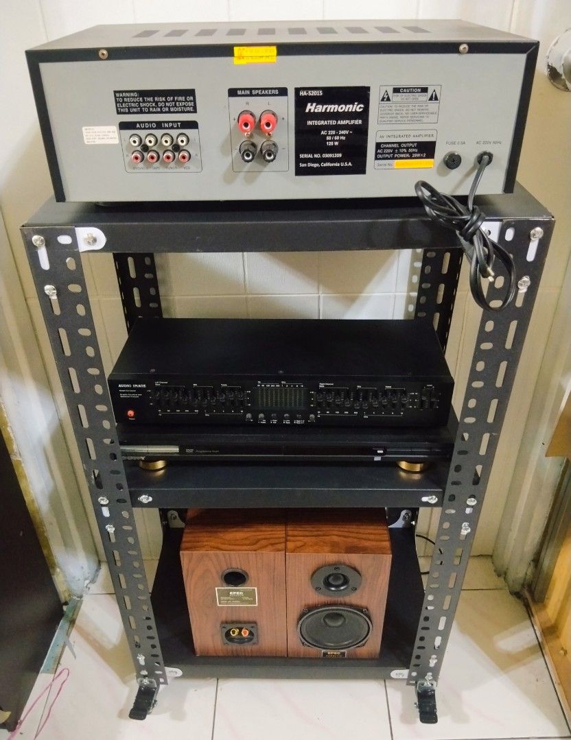 Audio Iron Rack with Wheels 80cm Height, Furniture & Home Living ...