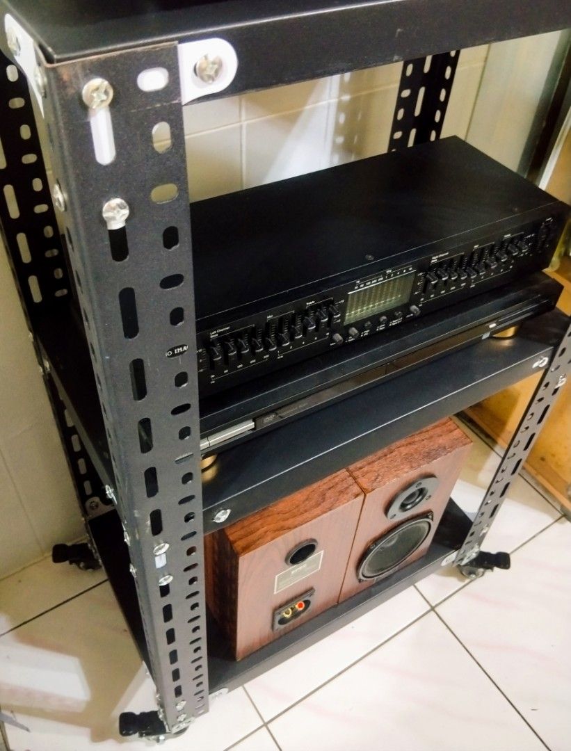 Audio Iron Rack with Wheels 80cm Height, Furniture & Home Living ...