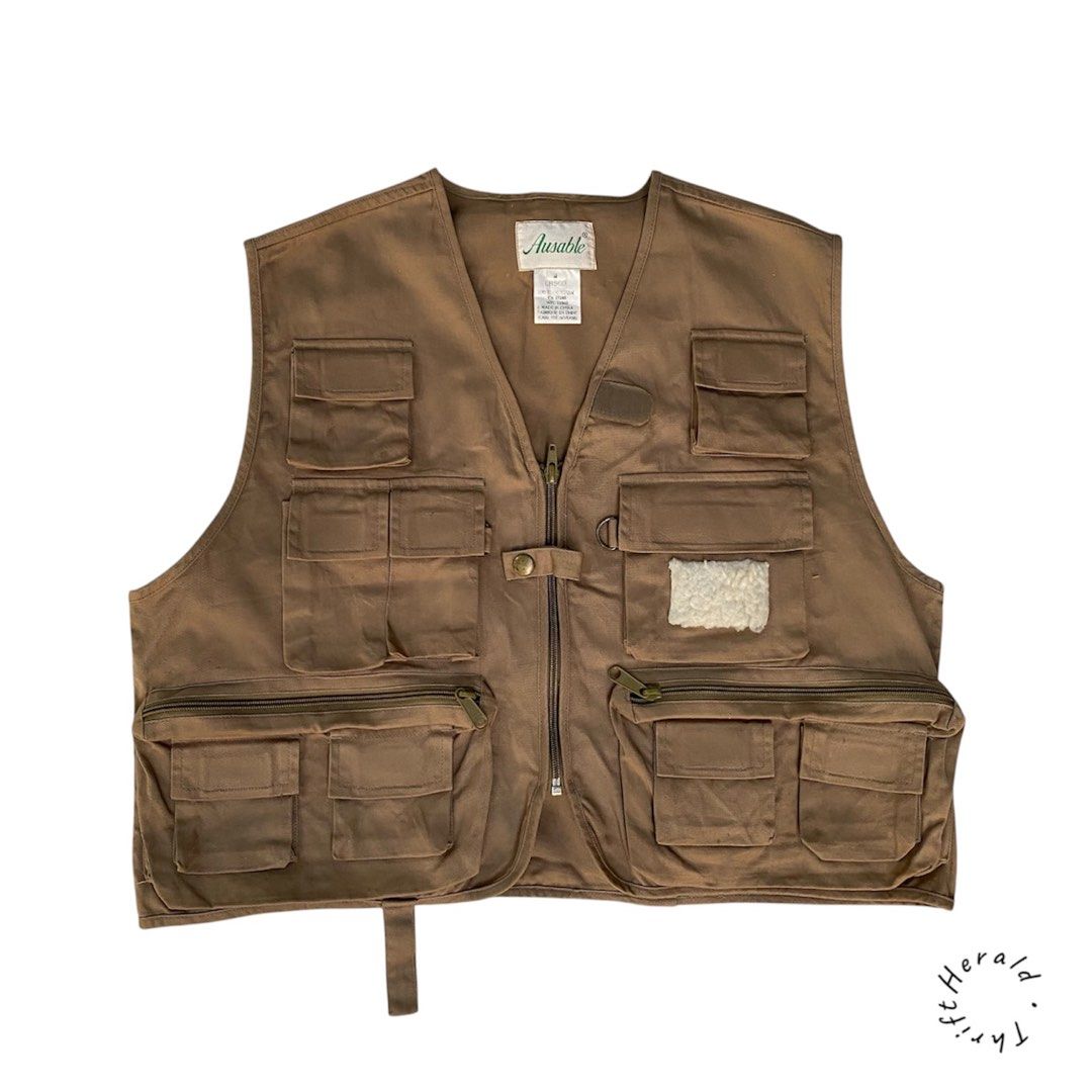 Ausable Brown Cotton Multi-Pocket Utility Vest Size M (Category: Vests) located in Dagupan City. Submitted by marinonghustler (Listing ID 1470576677, Image 1). Description: - Brand: Ausable - Color: Brown - Size: Medium - Width 22 x Length 19 - Condition: Excellent / Pre-owned - Perfect for layering, hiking, photography, or techwear outfits -Pangasinan.