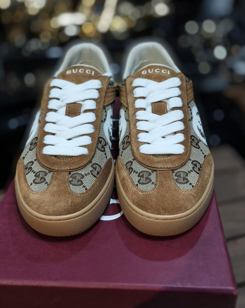 Authentic Gucci Sneakers (Category: Sneakers) located in La Trinidad. Submitted by designerluxeshop (Listing ID 1470670662, Image 1). Description: Pre-owned Gucci sneakers with authenticity document, dustbag and box size 38, 💯% original, in good condition, shipping is free, message me if interested, delivery is by schedule discount is offered for cash buyer layaway is accepted 20% downpayment 80% balance payable up to 4-6months.