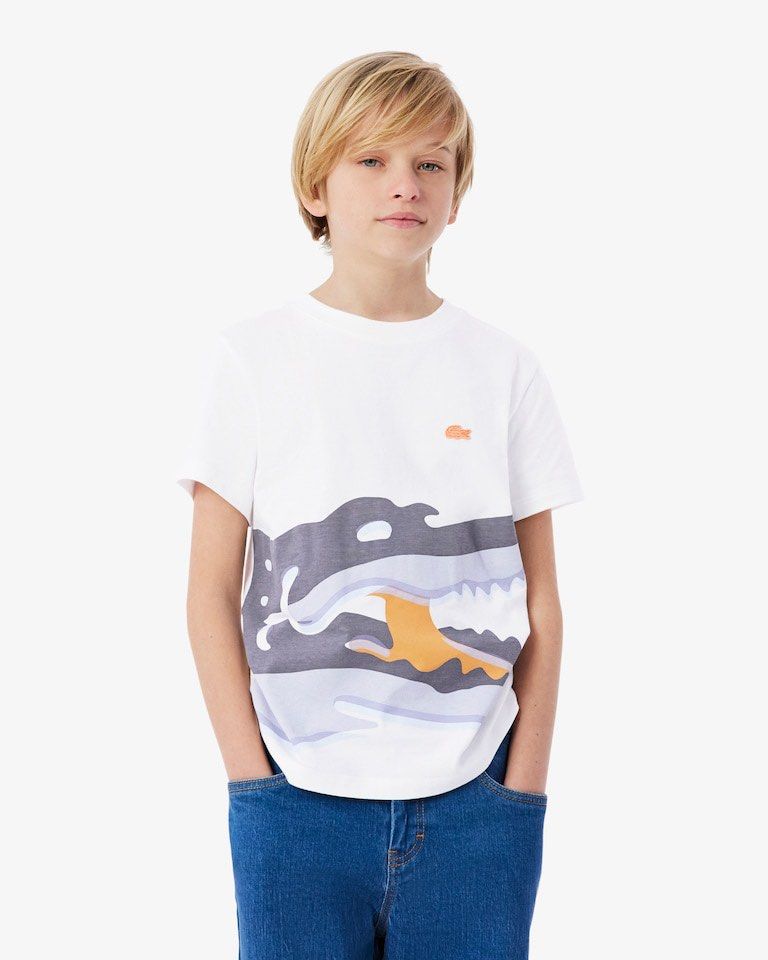 Authentic lacoste croc print tshirt 10a (Category: Babies & Kids Fashion) located in Manila. Submitted by baeshop16 (Listing ID 1470725108, Image 2). Description: Good as new 😍 W tags Used once 10a.