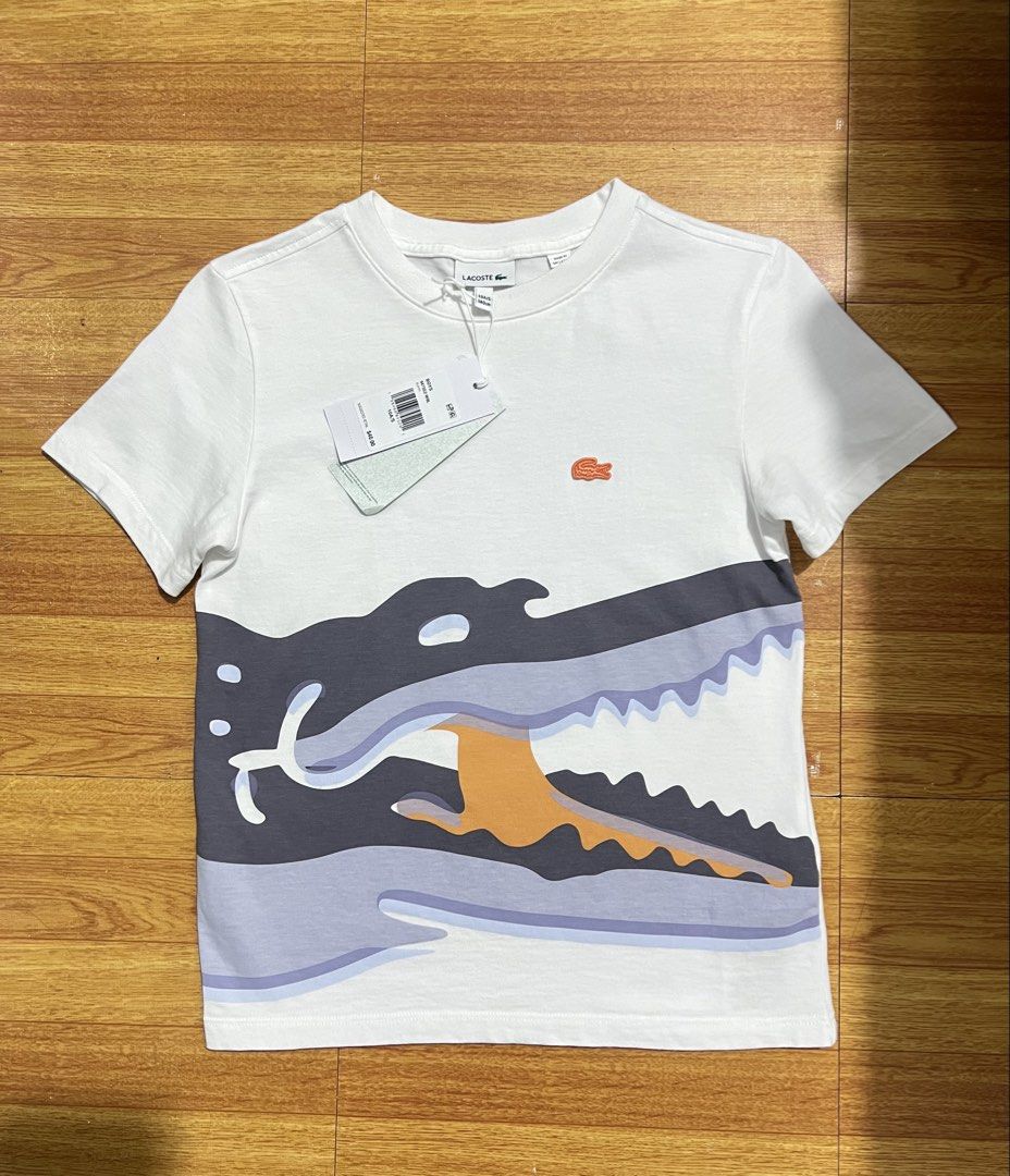 Authentic lacoste croc print tshirt 10a (Category: Babies & Kids Fashion) located in Manila. Submitted by baeshop16 (Listing ID 1470725108, Image 1). Description: Good as new 😍 W tags Used once 10a.
