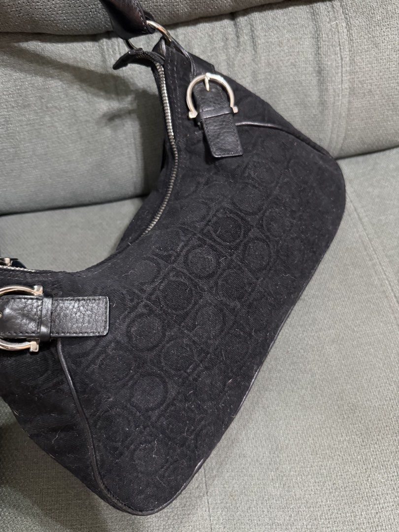 Authentic Salvatore Ferragamo Gancini (Category: Shoulder Bags) located in Quezon City. Submitted by chic.bags (Listing ID 1470688362, Image 2). Description: Suede material With code Looks new No issue Actual photo posted Japan preloved Mop: gcash.