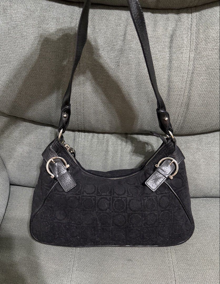 Authentic Salvatore Ferragamo Gancini (Category: Shoulder Bags) located in Quezon City. Submitted by chic.bags (Listing ID 1470688362, Image 1). Description: Suede material With code Looks new No issue Actual photo posted Japan preloved Mop: gcash.