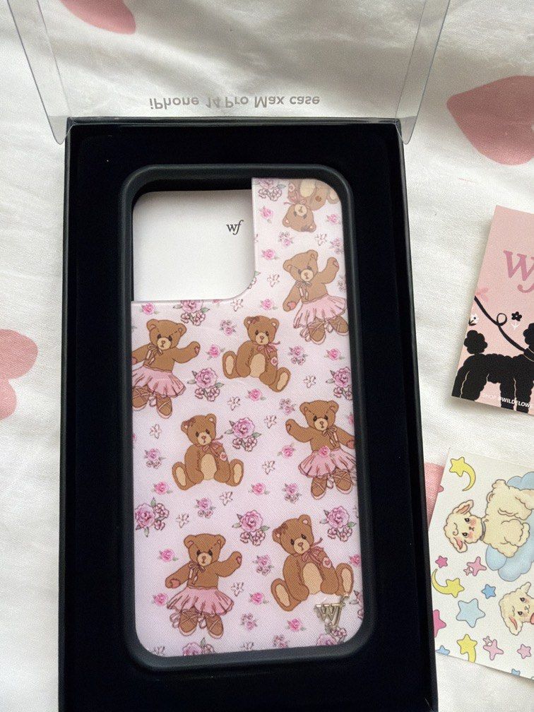 Authentic Wildflower Cases Bear Tutu iPhone 14 Pro Max (Category: Cases & Sleeves) located in Las Pinas. Submitted by thealyssacloset (Listing ID 1470588224, Image 2). Description: RFS: Phone Upgrade 100% Authentic Comes with the stickers.