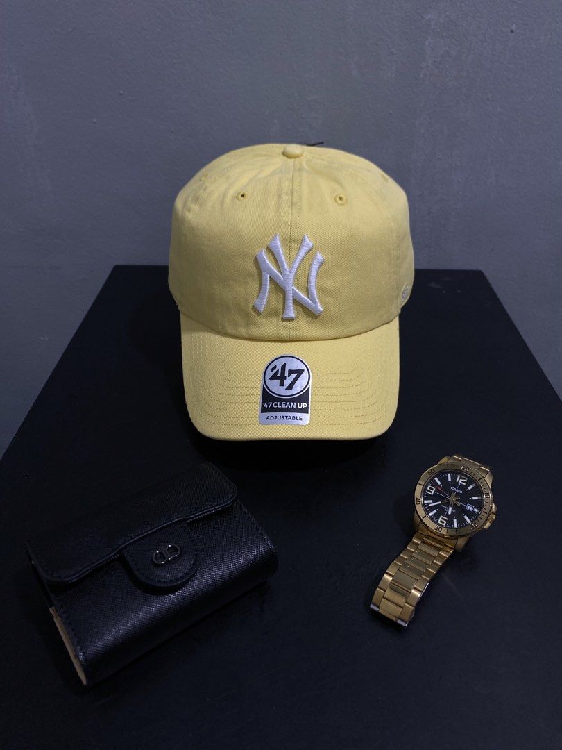 Authentic/Original ‘47 Brand Cap (Category: Caps & Hats) located in Manila. Submitted by jhndxtrnt (Listing ID 1470705492, Image 2). Description: Yellow New York Yankees Authentic/Original ‘47 Brand Cap (dadhat) ‘47 Clean Up Buckle Strap Free stickers and sweatband protector for every purchase. Hit me up for more details! 📨🙏🏻 📌Brgy. 𝖲𝖺𝗇𝗍𝖺 𝖠𝗇𝖺 𝖯𝖺𝗍𝖾𝗋𝗈𝗌, 𝖬𝖾𝗍𝗋𝗈 𝖬𝖺𝗇𝗂𝗅𝖺 𝐃𝐢𝐬𝐜𝐥𝐚𝐢𝐦𝐞𝐫: 𝖶𝖾 𝖺𝗋𝖾 𝗇𝗈𝗍 𝖽𝗂𝗋𝖾𝖼𝗍
