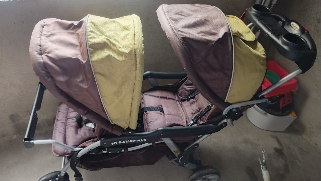 Baby trend tandem stroller (Category: Strollers) located in Manila. Submitted by fiercefalcon.ce51d1 (Listing ID 1470737304, Image 1). Description: FOR SALE: Baby Trend Sit N' Stand Plus Double Stroller 👶🍼 💰 Price: ₱5,000 ✅compete with table and footrest ✅ Good condition ✅ Wheels and brakes working properly ✅ With double seating ✅ Ideal for parents with 2 kids ✅ Ready to used 💌 Message me for inquiries and actual photos. First come, first ser
