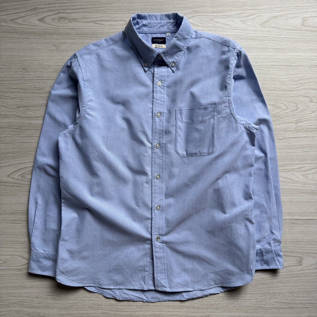Back number Oxford Light Blue Button down Shirt (Category: Formal Shirts) located in Zamboanga. Submitted by rustic.rev (Listing ID 1470677003, Image 1). Description: Back number Oxford Light Blue Button down Shirt Like new condition Tagged: L Actual Measurements: Pit to pit: 22.5” Length: 28F,29B” Shoulders: 18” Sleeves length: 24”.