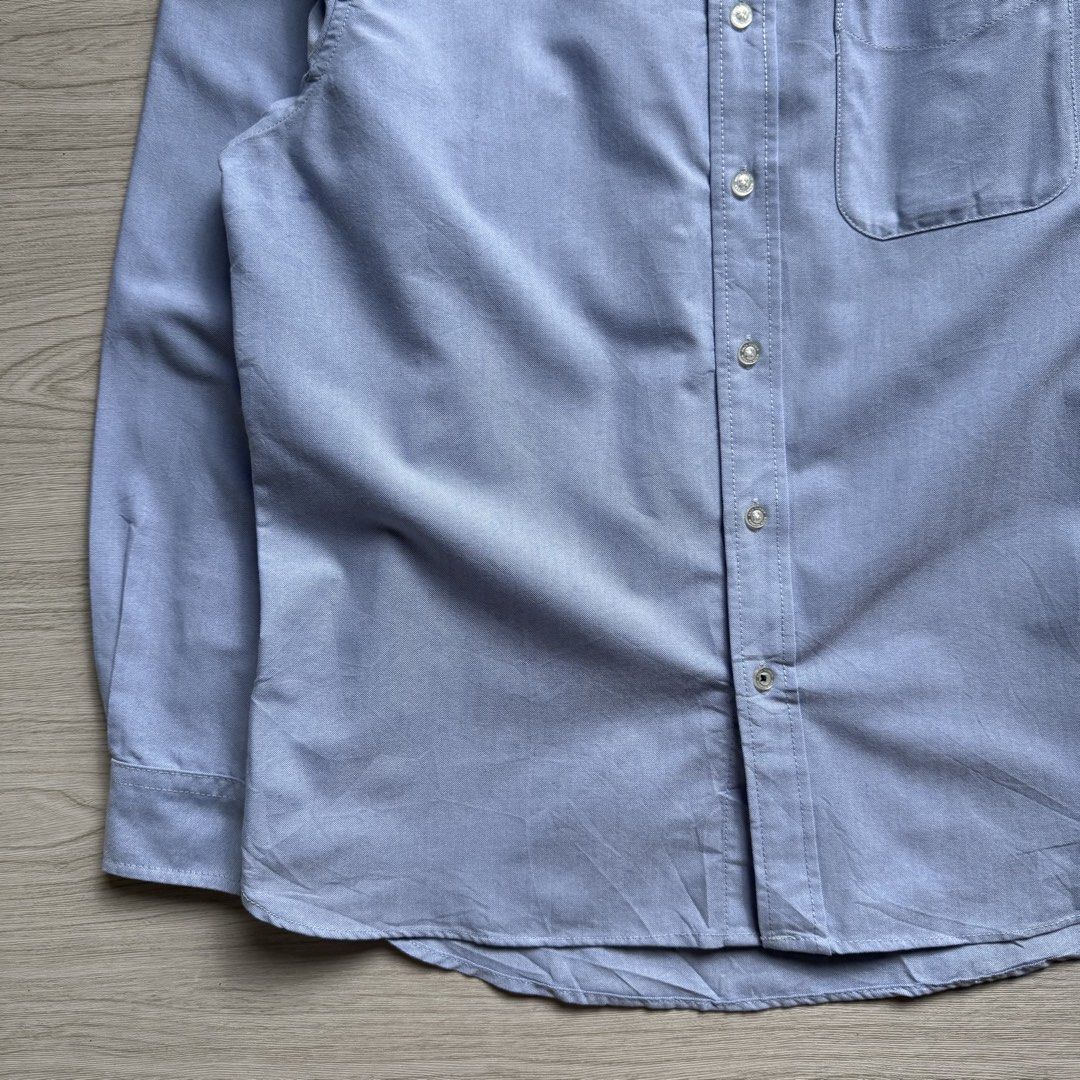 Back number Oxford Light Blue Button down Shirt (Category: Formal Shirts) located in Zamboanga. Submitted by rustic.rev (Listing ID 1470677003, Image 3). Description: Back number Oxford Light Blue Button down Shirt Like new condition Tagged: L Actual Measurements: Pit to pit: 22.5” Length: 28F,29B” Shoulders: 18” Sleeves length: 24”.