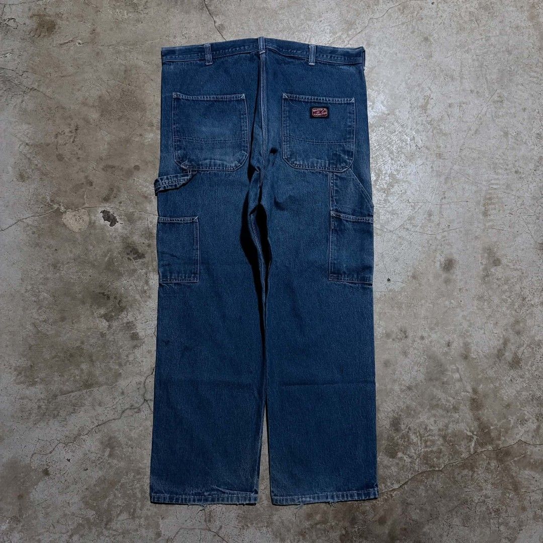 Baker & Hamilton Denim Carpenter Pants (Category: Jeans) located in Manila. Submitted by arvinnn_ (Listing ID 1470689588, Image 1). Description: Baker&Hamilton Carpenter Pants W 38 L 40.5 LO 9 Good Condition Issue Distressed sa hem, Stain 550+sf Antipolo, Rizal.