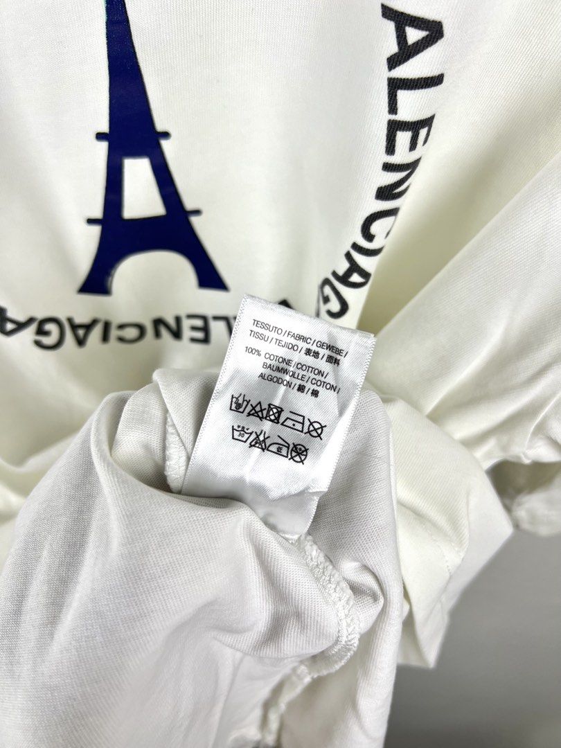 ‎“BALENCIAGA PARIS” ‎EIFFEL TOWER GRPHC TEE (Category: Tshirts & Polo Shirts ) located in Taguig. Submitted by ldm.ph (Listing ID 1470742510, Image 2). Description: ‎(LDM-C-0278) ‎Size:ACTUAL FIT:LARGE ‎Dimensions ‎Inches width:23 ‎Inches length:27 ‎Condition: EXCELLENT ‎Color rate:9.5 ‎Flaws:❌ ‎(READY TO WEAR).