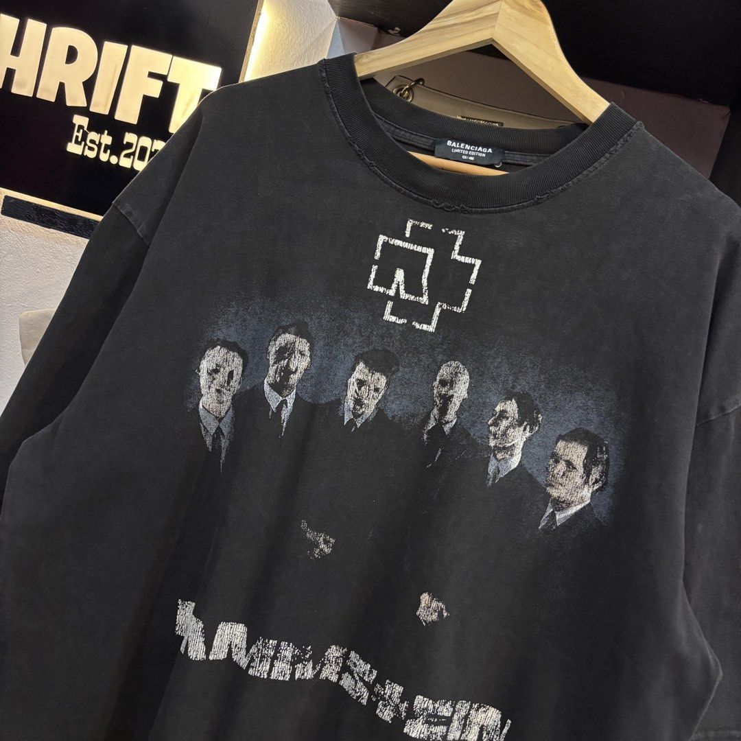 Balenciaga x Rammstein (Category: Luxury Apparel) located in Rizal. Submitted by doyskie.star (Listing ID 1470583283, Image 3). Description: BALENCIAGA x RAMMSTEIN 25.5 x 31 COMPLETE TAGS GOOD CONDITION.
