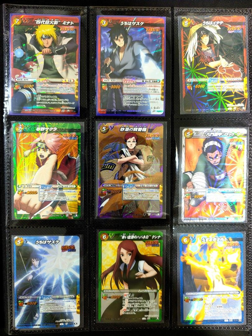 Bandai Naruto cards - assorted (Category: Raw Singles) located in Mapandan. Submitted by marc.bno (Listing ID 1470631889, Image 1). Description: Miracle rare Boost rare SR R.