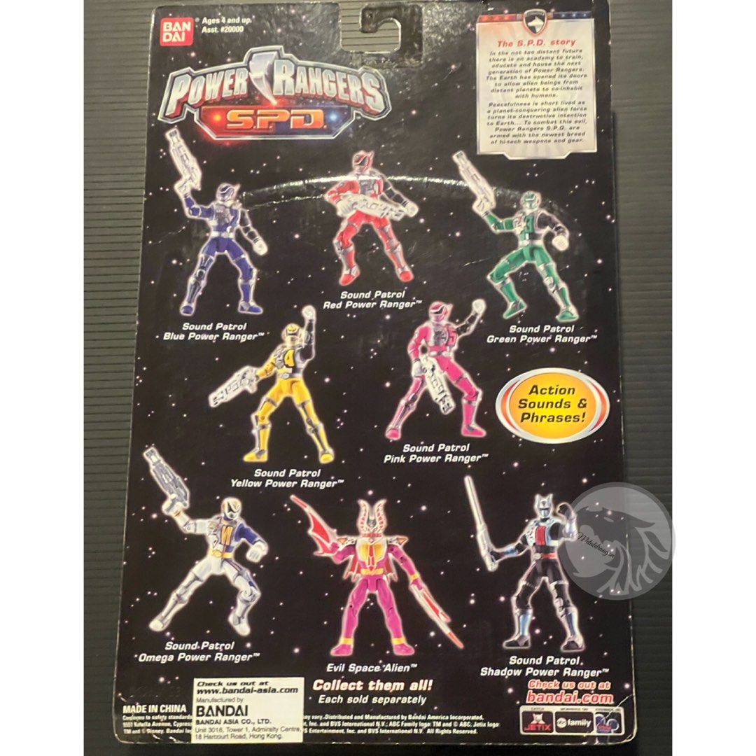 Power Rangers Make Bandai Power Rangers SPD - Shadow Ranger Vintage Sealed Pack MOC, Toys ...