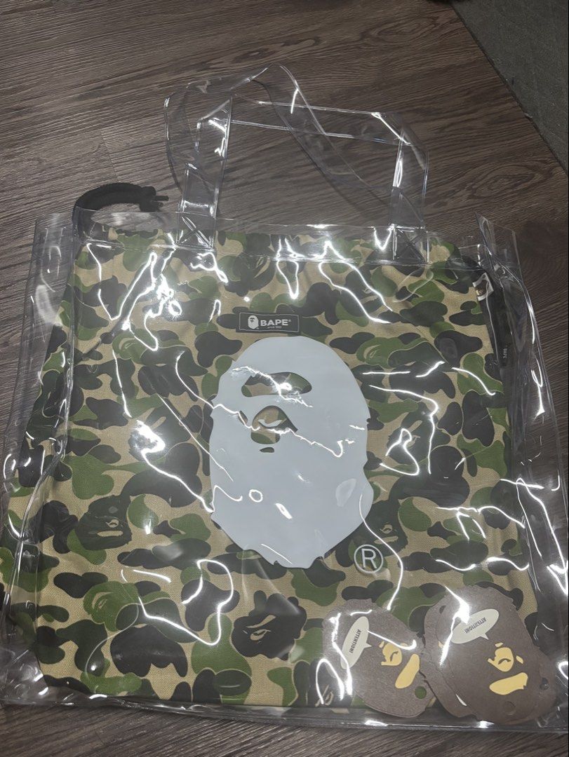 Bathing Ape Camo Clear Tote Bag (Category: Tote Bags) located in Las Pinas. Submitted by heatsandbeats (Listing ID 1470616703, Image 1). Description: .