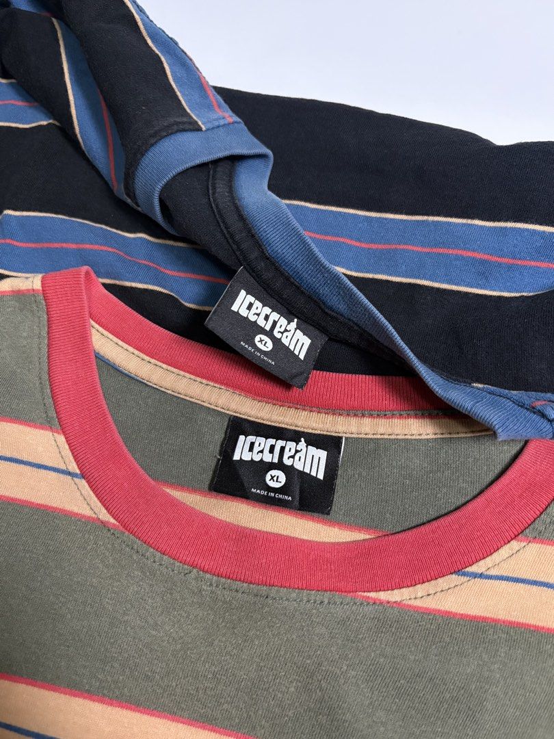 bbc stripe tees (Category: Tshirts & Polo Shirts ) located in Manila. Submitted by bigassforehead (Listing ID 1470565530, Image 3). Description: bbc stripe tees both L / 23 x 29 no issue 1.2k each.