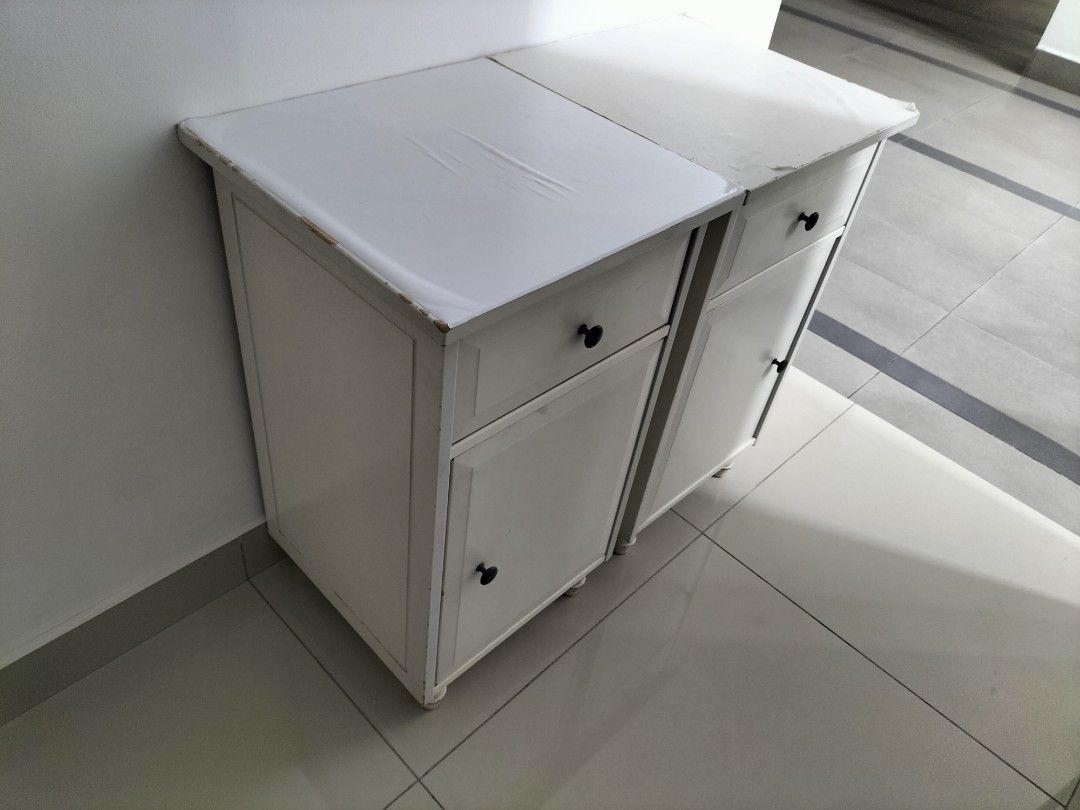 Bedside Table (Category: Shelves, Cabinets & Racks) located in Kuala Lumpur. Submitted by bnatty (Listing ID 1470659648, Image 2). Description: Take as is. Matching bedside table from Ikea, it is solid and still can be used. Just need to paint it. .