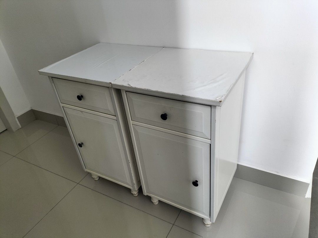 Bedside Table (Category: Shelves, Cabinets & Racks) located in Kuala Lumpur. Submitted by bnatty (Listing ID 1470659648, Image 1). Description: Take as is. Matching bedside table from Ikea, it is solid and still can be used. Just need to paint it. .