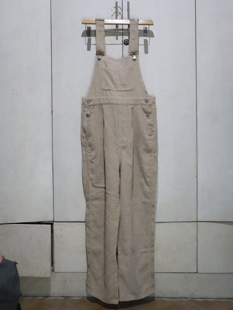 Beige Neutral Jumpsuit Overalls by Sur (Category: Jumpsuits) located in Tarlac. Submitted by gatheredthrift (Listing ID 1470648119, Image 1). Description: condition: 10/10| no flaws I good as new mine — 349 + sf 》mod: direct JNT (min. 54) 》📍Tarlac.
