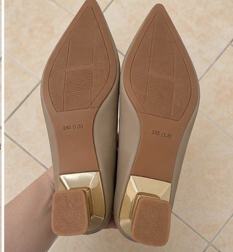 Zalora -Beijiani 5CM Pointy Microfiber Leather Pumps Size 39 (Category: Heels) located in Iloilo. Submitted by blissfultritsss (Listing ID 1470685002, Image 3). Description: - Brand: Twenty Eight Shoes in Zalora (see attached 4th pic, bought earlier this year and never been worn) - Style: Pointy microfiber leather pumps with metallic gold accent on a 5cm block heel - Color: Taupe - Size: EU 39 - Condition: Brand new, never worn outside, clean sol