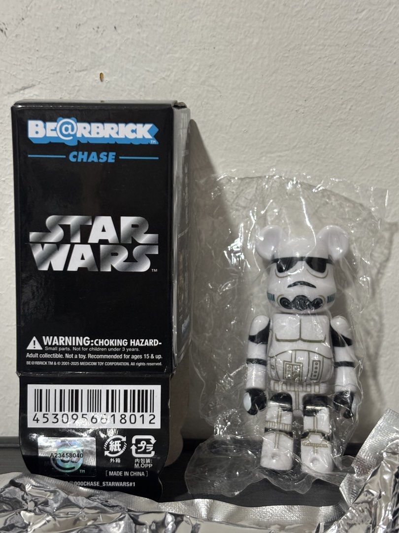 BE@RBRICK Star Wars Stormtrooper Chase Figure (Category: Designer & Blind Box Toys) located in Quezon City. Submitted by ricalazo (Listing ID 1470676048, Image 1). Description: - Item: BE@RBRICK Star Wars Stormtrooper Figure (Chase Series) - Brand: Medicom Toy - Condition: Unboxed blind box pull, still factory sealed inside original inner plastic bag - Inclusions: Complete with original outer black box and foil packaging - Authenticity: 100% auth