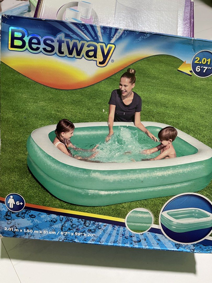 Bestway Pool (Category: Infant Playtime) located in Manila. Submitted by sweetfourshop (Listing ID 1470728992, Image 1). Description: See next photo for size ref Orig price was ₱899.