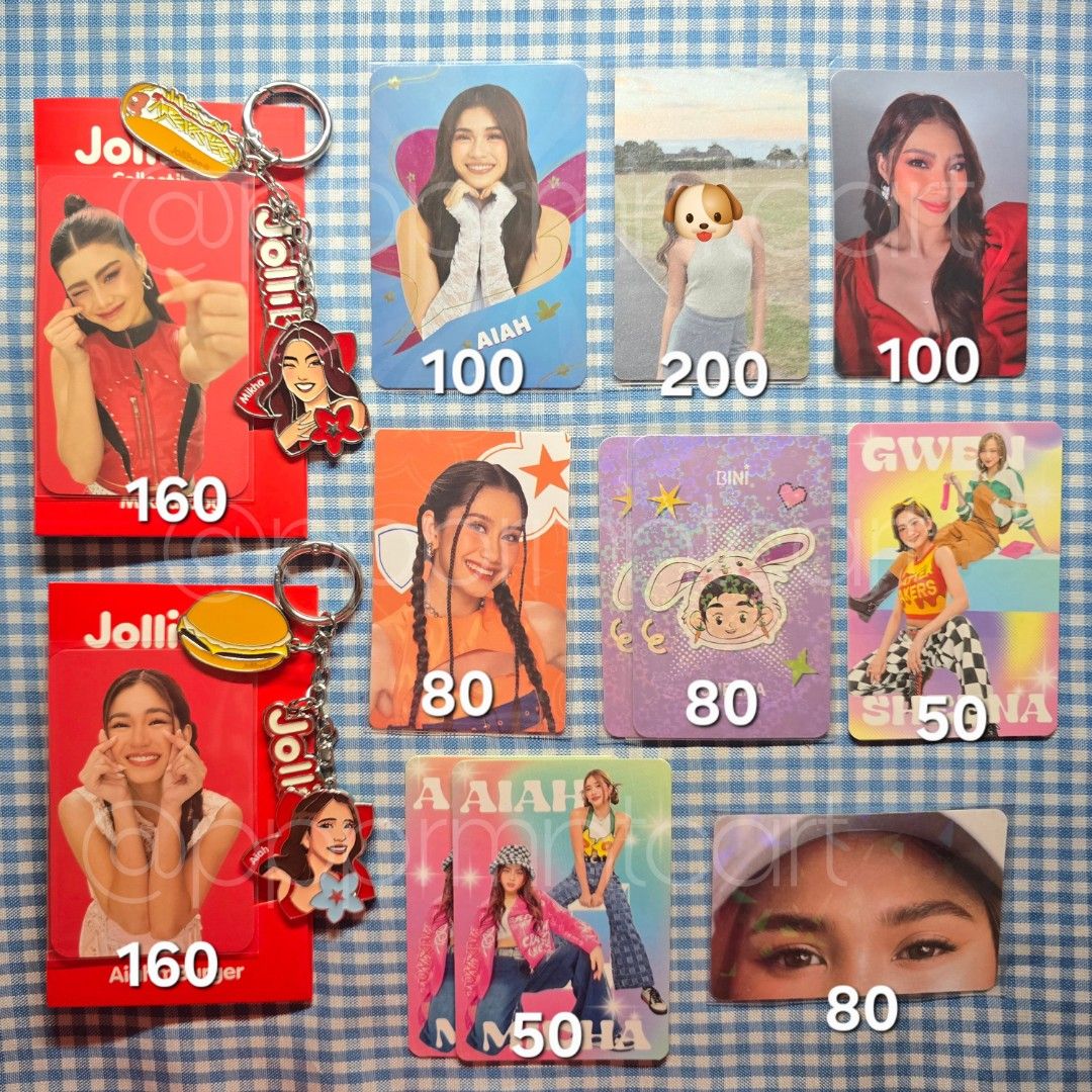 BINI ASSORTED OFFICIAL PHOTOCARDS AND MERCH (Category: Other Merchandise) located in Rosario. Submitted by ppprmntcart (Listing ID 1470705734, Image 1). Description: bini assorted official photocards -onhand -see pic for prices -prio taking more/all -free shipping if taking all dop: payo (prio)/3 weeks with atleast 30% nrdp within 24hrs mop: gcash, gotyme mod: j&t.