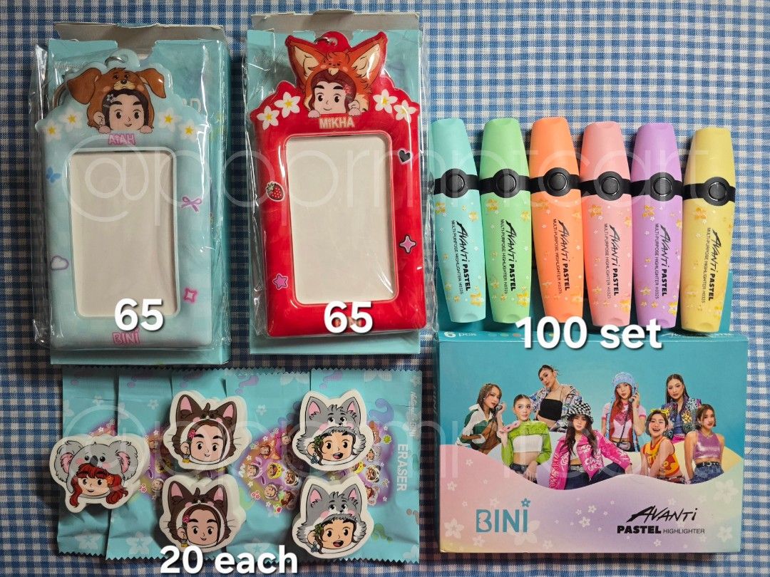 BINI ASSORTED OFFICIAL PHOTOCARDS AND MERCH (Category: Other Merchandise) located in Rosario. Submitted by ppprmntcart (Listing ID 1470705734, Image 2). Description: bini assorted official photocards -onhand -see pic for prices -prio taking more/all -free shipping if taking all dop: payo (prio)/3 weeks with atleast 30% nrdp within 24hrs mop: gcash, gotyme mod: j&t.